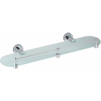 Стеклянная полка WasserKRAFT Donau K-9444 Хром — фото 1, Полки для ванной и душа