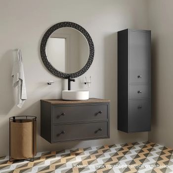 Тумба под раковину Iddis Torr 80 TOR80DMi95K подвесная Темно-серая — фото 6, Тумбы под раковину