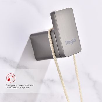 Крючок Raglo R301.05.09 Графит — фото 4, Крючки для полотенец