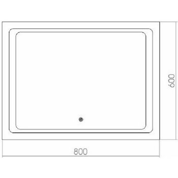 Зеркало Azario Фортуна 80 ФР-00000947 с подсветкой с сенсорным выключателем — фото 3, Зеркала в ванную комнату