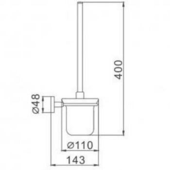 Ершик для унитаза Frap F17 F1710 Хром — фото 2, Ершики для унитаза