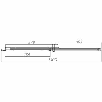 Душевая дверь Vincea Dice 110 VDS-4D110CLB профиль Черный стекло прозрачное — фото 4, Раздвижные душевые двери