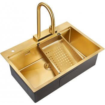 Кухонная мойка Milacio Denia 75 MC.77428 Золото — фото 1, Кухонные мойки