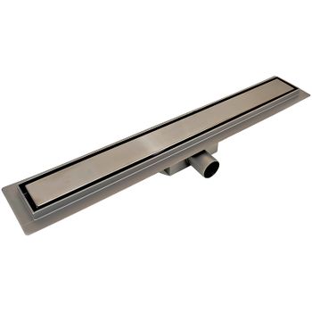 Душевой лоток Esbano Meta 80 M-TILE-80GM ESTRMETTILE80GM с решеткой Оружейная сталь / под плитку — фото 1, Душевые лотки