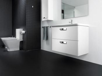 Тумба под раковину Roca The Gap 80 ZRU9302732 подвесная Белая матовая — фото 6, Тумбы под раковину