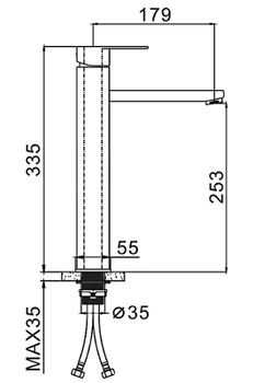 Смеситель для раковины Frap H805 F10805-2 Нержавеющая сталь — фото 9, Смесители для раковины