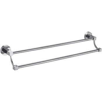 Полотенцедержатель Azario Nessy AZ-73102 двойной Хром — фото 1, Полотенцедержатели