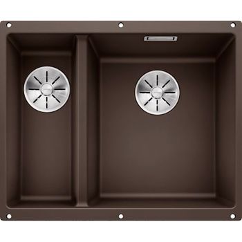 Кухонная мойка Blanco Subline 340/160-U R 523567 Кофе — фото 1, Кухонные мойки