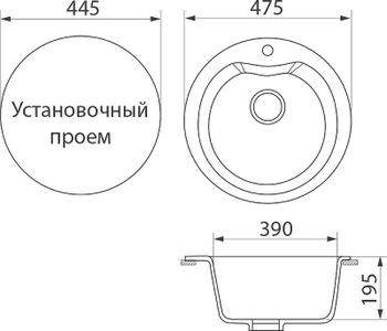 Кухонная мойка Domaci Бьелла DMC-08S GWS-08S-310 Серая — фото 4, Кухонные мойки