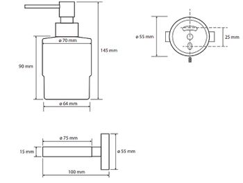 Дозатор для жидкого мыла Bemeta Omega 104109102 Хром — фото 2, Дозаторы