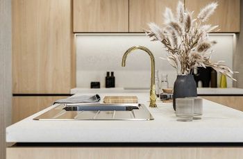 Смеситель для кухни Alveus Slim Monarch Gold new 1134833 Золото — фото 2, Смесители для кухни