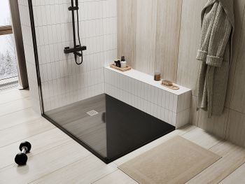 Душевой поддон из искусственного камня WasserKRAFT Dill 120x90 61T07 Черный матовый — фото 2, Душевые поддоны из искусственного камня