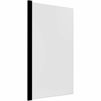 Шторка на ванну Triton Соло-Блэк 75х140 Щ0000051154 профиль Черный стекло прозрачное — фото 6, Шторки для ванной распашные