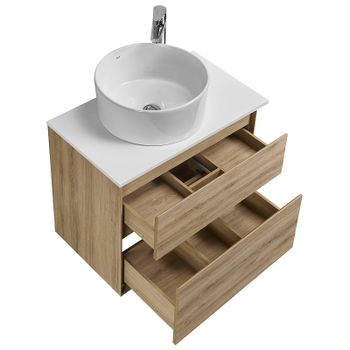 Тумба под раковину Aquaton Либерти 60 1A279401LYC70 подвесная Дуб эльвезия — фото 20, Тумбы под раковину