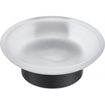 Мыльница Milacio Ultra MCU.962.MB / нержавеющая сталь и стекло / чёрная матовая / настенный монтаж. — фото 2, Мыльницы