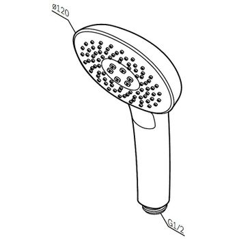 Ручной душ AM.PM Spirit V2.0 F0270A000 круглый Хром — фото 4, Лейки для душа