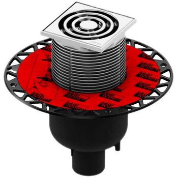 Трап для душа Tece Drainpoint S130 3601300 вертикальный с декоративной решеткой с фланцем — фото 1, Трапы для душа