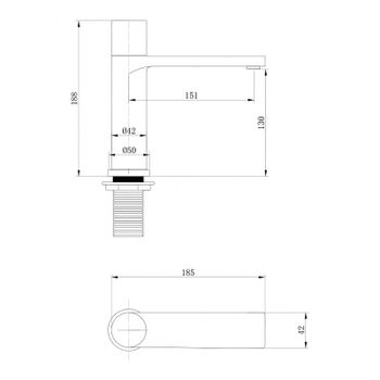 Смеситель для раковины Abber Rund AF8710G Золото матовое — фото 3, Смесители для раковины