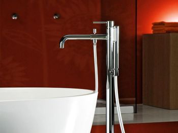 Смеситель для ванны Webert Elio EL851101560 Черный матовый — фото 3, Смесители напольные