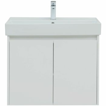 Тумба под раковину Aquanet Nova Lite 75 298850 подвесная Белая глянцевая — фото 1, Тумбы под раковину