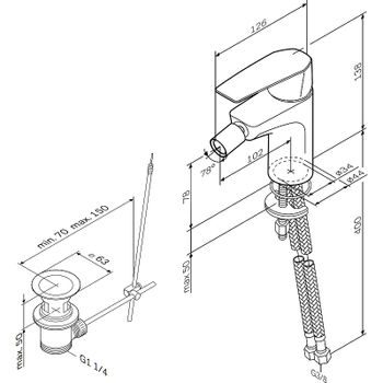 Смеситель для биде AM.PM Gem F90A83100 Хром — фото 8, Смесители для биде