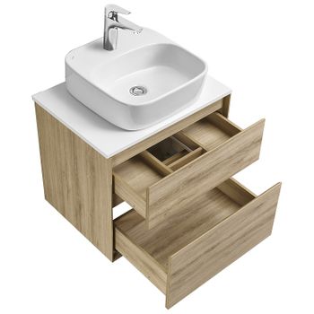 Тумба под раковину Aquaton Либерти 60 1A279401LYC70 подвесная Дуб эльвезия — фото 19, Тумбы под раковину