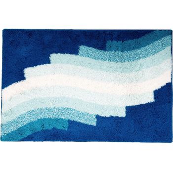 Коврик для ванной комнаты Ridder Streak 90х60 7107303 Синий — фото 1, Коврики для ванной комнаты