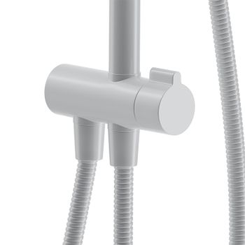 Душевая система Damixa Jupiter 977000200 Белая матовая — фото 5, Душевые стойки