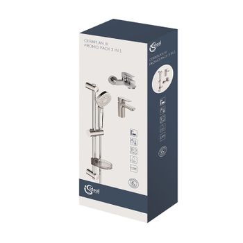 Комплект смесителей Ideal Standard Ceraplan III BD005AA Хром — фото 5, Готовые комплекты для ванной комнаты