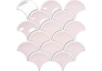 Керамическая мозаика Orro Mosaic Ceramic Pink Scales 25,9x27,9 см — фото 1, Мозаика