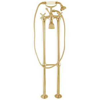 Смеситель для ванны Rav Slezak Morava retro MK150.5/2Z Золото — фото 1, Смесители напольные