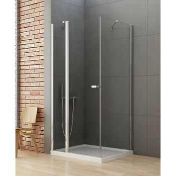 Душевой уголок New Trendy New Soleo Chrome 120х80 K-0403 профиль Хром стекло прозрачное — фото 2, Прямоугольные душевые уголки