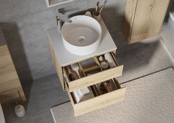 Столешница под раковину Aquaton Либерти 60 1A280903LY010 Белый глянец — фото 8, Столешницы под раковину