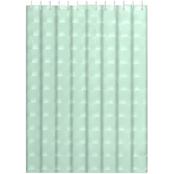 Штора для ванны Haiba 180х200 HB75101-12 Зеленая 3D — фото 1, Шторы для ванной