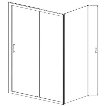 Душевой уголок Vincea Alpha 130x90 VSR-3AL9013CLGM профиль Вороненая сталь стекло прозрачное — фото 4, Прямоугольные душевые уголки