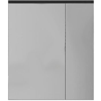 Зеркальный шкаф Roca Ronda 70 ZRU9302969 с подсветкой Белый глянец Антрацит — фото 1, Зеркальные шкафы в ванную