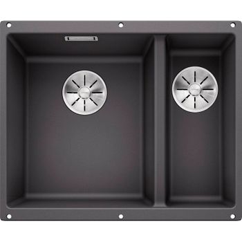 Кухонная мойка Blanco Subline 340/160-U L 523549 Темная скала — фото 1, Кухонные мойки