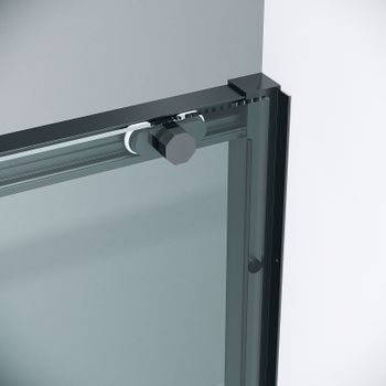 Душевая дверь Grossman Style 100 100.K33.05.100.21.00 профиль Черный матовый стекло прозрачное — фото 8, Раздвижные душевые двери