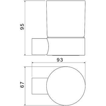 Стакан для зубных щеток Aquatek Лира AQ4404CR Хром — фото 2, Стаканы для зубных щеток