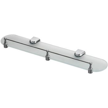 Стеклянная полка WasserKRAFT Berkel K-6844 Хром — фото 1, Полки для ванной и душа