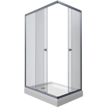 Душевой уголок Triton Вента-Хром 120х80 Щ0000049618 профиль Хром стекло прозрачное — фото 1, Прямоугольные душевые уголки