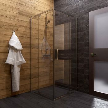 Душевой уголок Triton Каппа-Хром 90х90 Щ0000054220 профиль Хром стекло прозрачное — фото 4, Душевые уголки трапеция