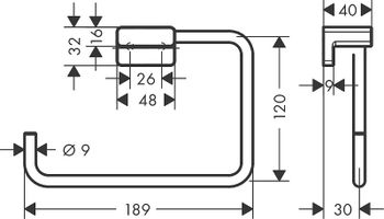 Кольцо для полотенец Hansgrohe AddStoris 41754990 Полированное золото — фото 4, Полотенцедержатели