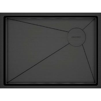 Кухонная мойка Paulmark Next-Skew 58 Uni PM885844-GM Вороненая сталь — фото 1, Кухонные мойки