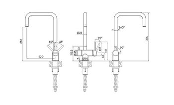 Смеситель для кухни Paulmark Wetter We213030-GM Вороненая сталь — фото 3, Смесители для кухни