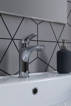 Смеситель для раковины Aquanet Atletic AF310-10С Хром — фото 5, Смесители для раковины