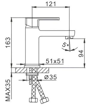 Смеситель для раковины Frap H73 F1073 Хром — фото 11, Смесители для раковины
