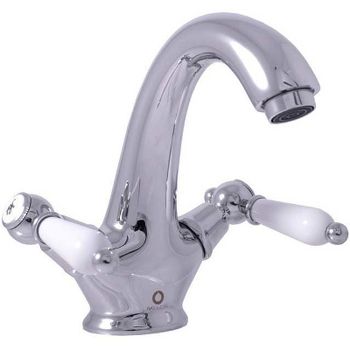 Смеситель для раковины Rav Slezak Morava retro MK528.5 Хром — фото 1, Смесители для раковины