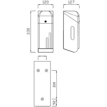 Диспенсер туалетной бумаги Nofer 05100.B Нержавеющая сталь глянцевая — фото 2, Диспенсеры туалетной бумаги