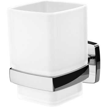 Стакан для зубных щеток AM.PM Gem A9034300 Хром Белый — фото 1, Стаканы для зубных щеток